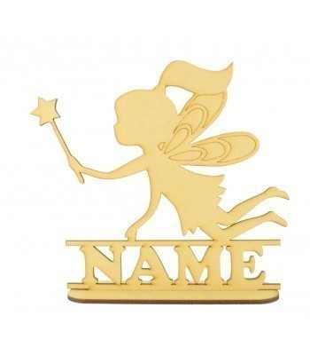 Laser Cut Personalised Fairy Shape on a Stand